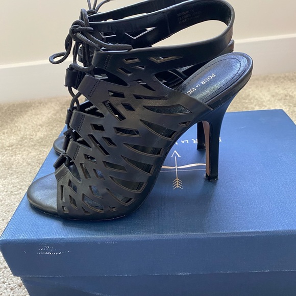 Pour La Victoire Yermak Black Dress Sandal 7 - Picture 3 of 5